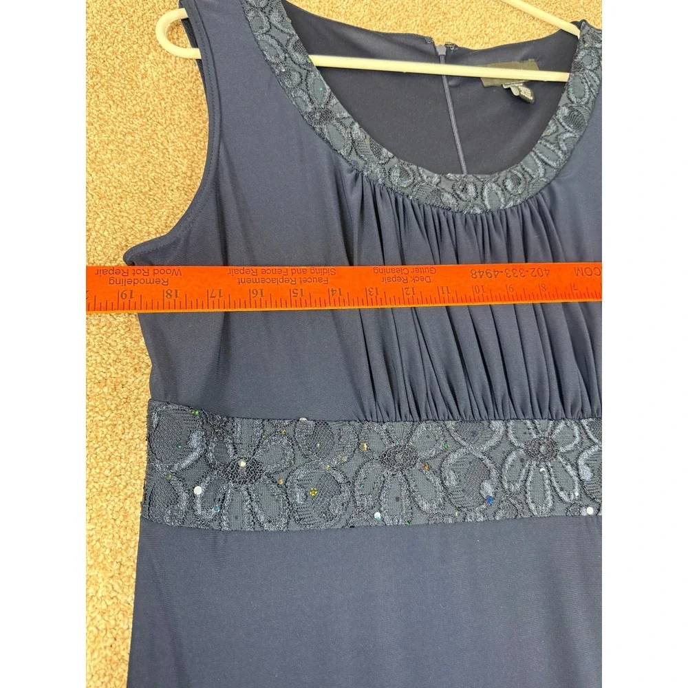 R&M Richards Womens Navy Blue Lace Dress Bolero Jacket 16 Mother of the Bride XL